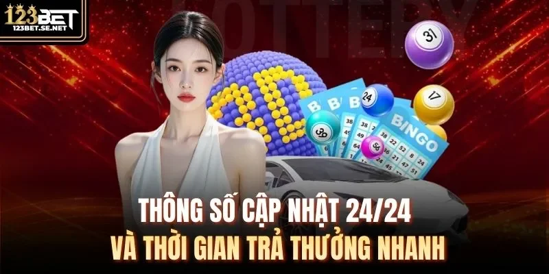 Thông số cập nhật 24/24 và thời gian trả thưởng nhanh